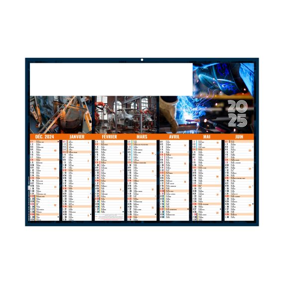 Calendriers bancaires personnalisables fabriqués en France Métal Rigide