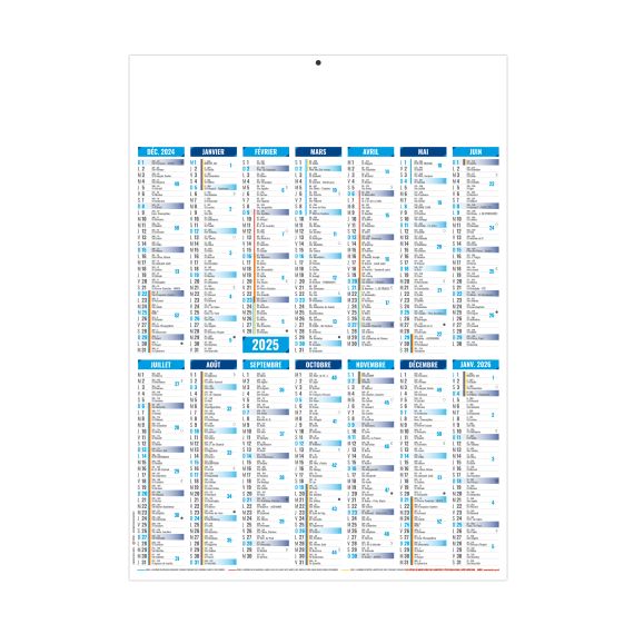 Calendriers bancaires personnalisables fabriqués en France Marianne Rigides