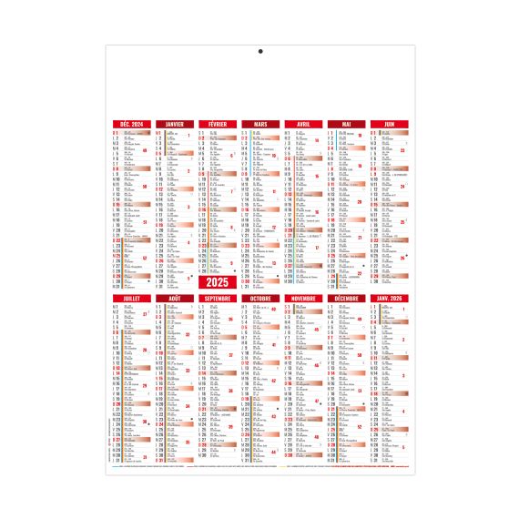 Calendriers bancaires personnalisables fabriqués en France Marianne Rigides