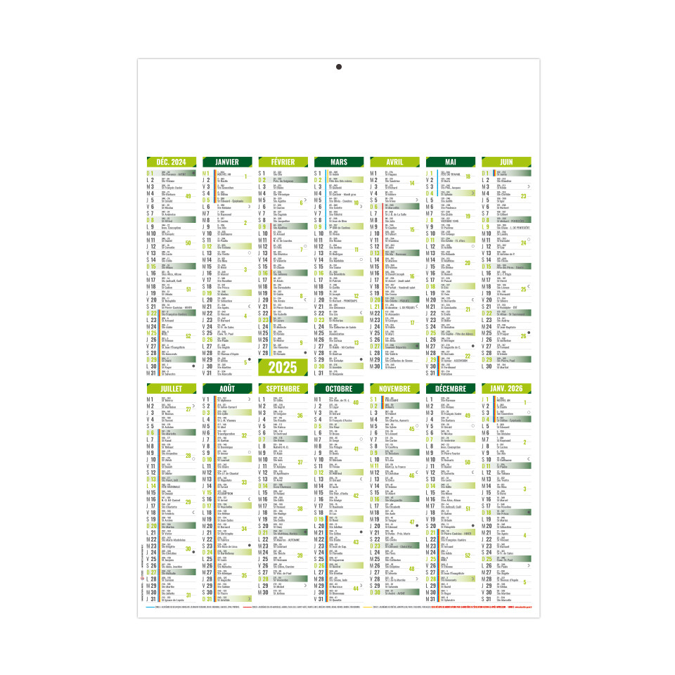 Calendriers bancaires personnalisables fabriqués en France Marianne Rigides