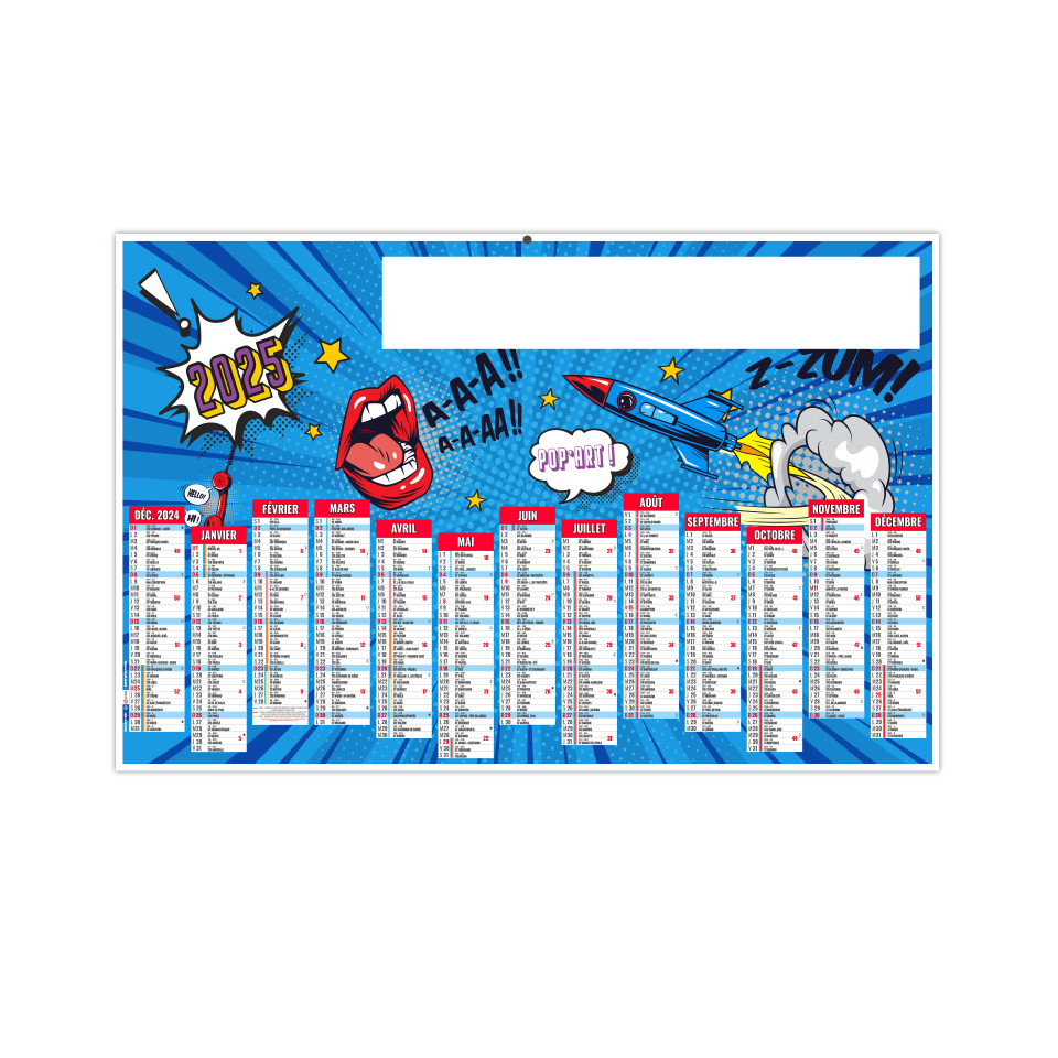 Calendriers bancaires personnalisables POP'ART Souples