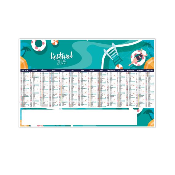 Calendriers publicitaires bancaires L'Estival Rigides