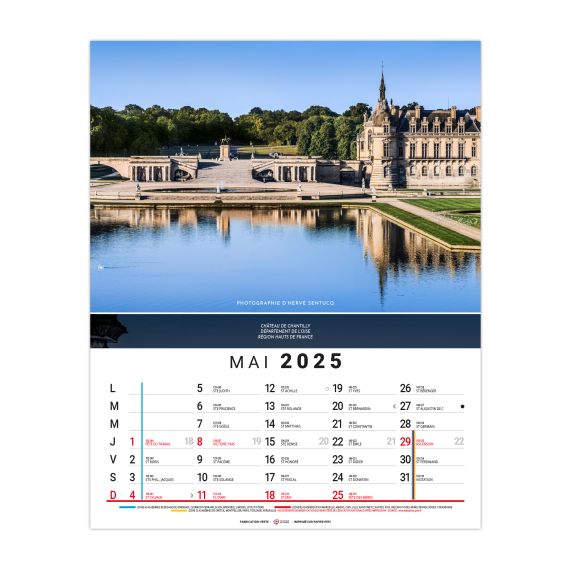 Calendrier personnalisé fabriqué en France 12 feuillets Céline