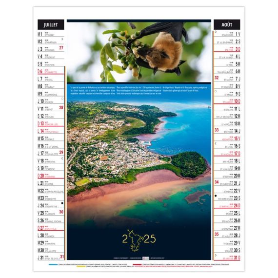 Calendrier personnalisable fabriqué en France 6 feuillets Léa