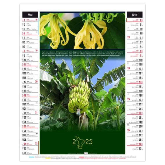 Calendrier personnalisable fabriqué en France 6 feuillets Léa