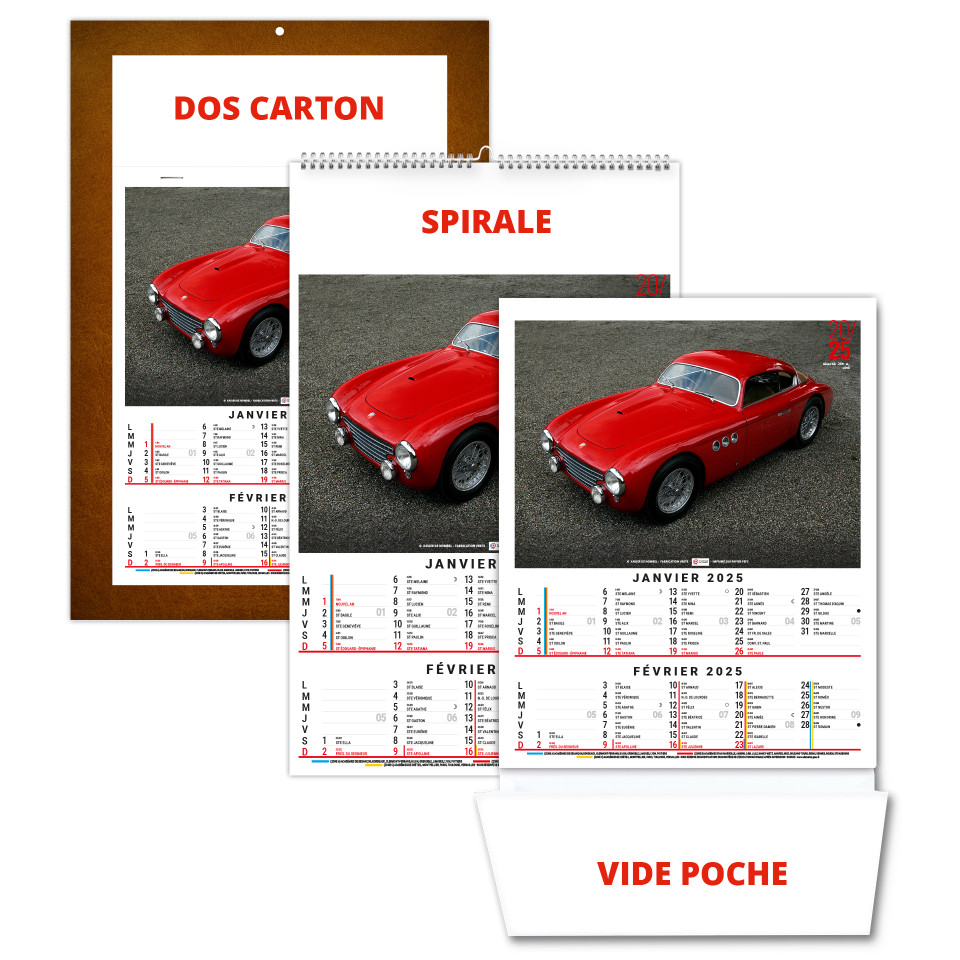 Calendrier personnalisable fabriqué en France 6 feuillets Gilles