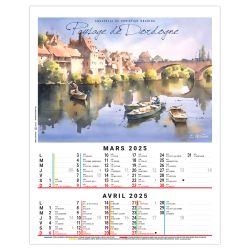 Calendrier personnalisable fabriqué en France 6 feuillets Zoé