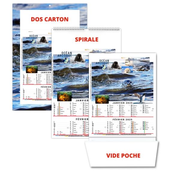 Calendrier personnalisable fabriqué en France 6 feuillets Théo