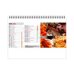 Calendrier personnalisable fabriqué en France de bureau Couleurs 13 feuillets