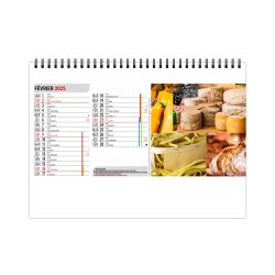 Calendrier personnalisable fabriqué en France de bureau Couleurs 13 feuillets