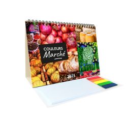 Calendrier personnalisable fabriqué en France de bureau Couleurs 13 feuillets