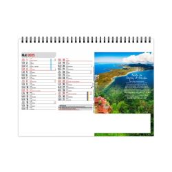 Calendrier publicitaire fabriqué en France de bureau Mayotte 13 feuillets