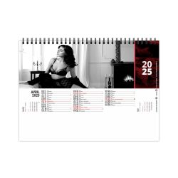 Calendrier personnalisé fabriqué en France de bureau Lingerie 13 feuillets