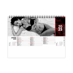 Calendrier personnalisé fabriqué en France de bureau Lingerie 13 feuillets