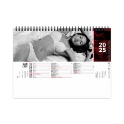 Calendrier personnalisé fabriqué en France de bureau Lingerie 13 feuillets