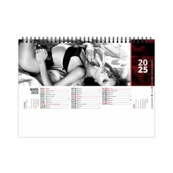 Calendrier personnalisé fabriqué en France de bureau Lingerie 13 feuillets