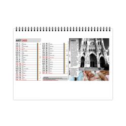 Calendrier personnalisable fabriqué en France de bureau Destinations 13 feuillets