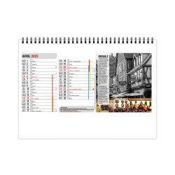 Calendrier personnalisable fabriqué en France de bureau Destinations 13 feuillets