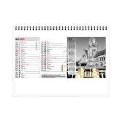 Calendrier personnalisable fabriqué en France de bureau Destinations 13 feuillets