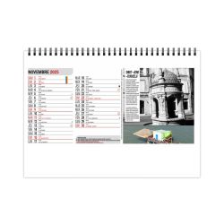 Calendrier personnalisable fabriqué en France de bureau Destinations 13 feuillets