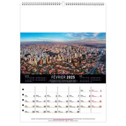 Calendrier publicitaire Mural 12 feuillets Megalopolis Fragile