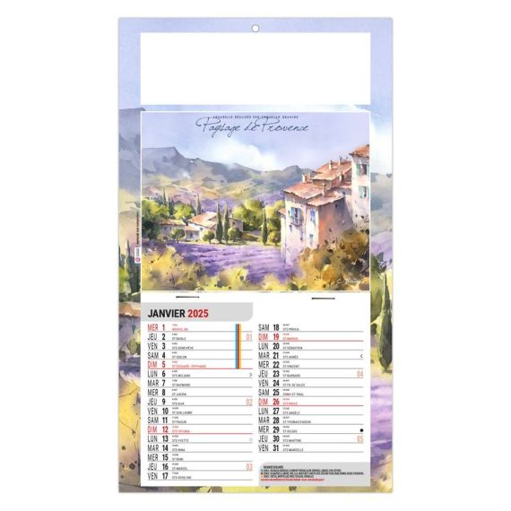 Calendrier personnalisable fabriqué en France 1 Vue Lise