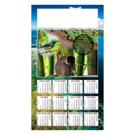 Calendrier personnalisable fabriqué en France 1 Vue Luc