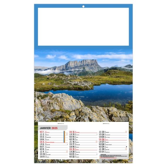 Calendrier personnalisable fabriqué en France 1 Vue Sam