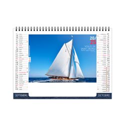 Calendrier publicitaire fabriqué en France de bureau Voile 7 feuillets