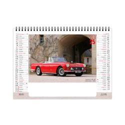 Calendrier publicitaire personnalisable fabriqué en France de bureau Design car 7 feuillets