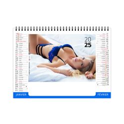 Calendrier publicitaire fabriqué en France de bureau Lingerie 7 feuillets