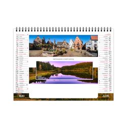 Calendrier publicitaire personnalisable de bureau Paysages de France 7 feuillets