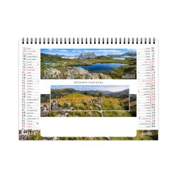 Calendrier publicitaire personnalisable de bureau Paysages de France 7 feuillets