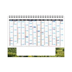 Calendrier publicitaire personnalisable de bureau Paysages de France 7 feuillets