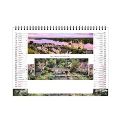 Calendrier publicitaire personnalisable de bureau Paysages de France 7 feuillets