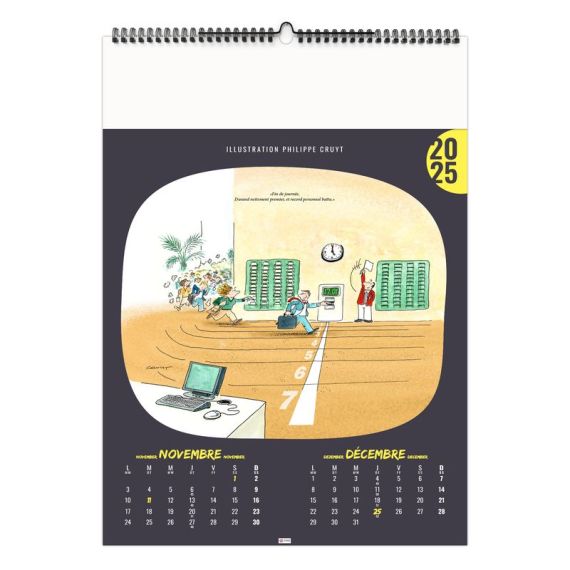 Calendrier personnalisable 6 et 7 feuillets L'humour au travail grand format