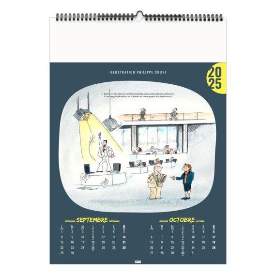 Calendrier personnalisable 6 et 7 feuillets L'humour au travail grand format