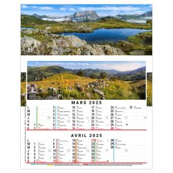 Calendrier personnalisable 6 feuillets France