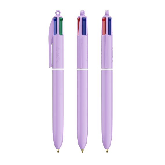 Stylo BIC 4 couleurs personnalisé fabriqué en France PASTEL