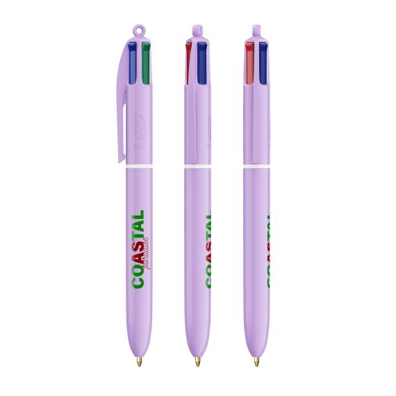 Stylo BIC 4 couleurs personnalisé fabriqué en France PASTEL