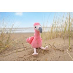 Peluche flamant rose Alicia personnalisée publicitaire