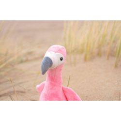 Peluche flamant rose Alicia personnalisée publicitaire