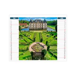 Calendrier personnalisable fabriqué en France Parcs et Châteaux 2 en 1