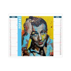 Calendrier planning personnalisable France 2 en 1 Pop'Art