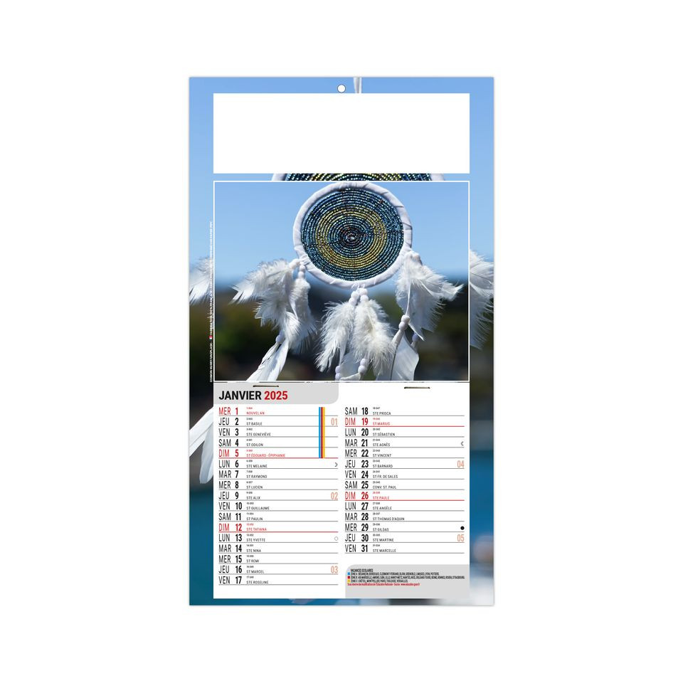 Calendrier personnalisable fabriqué en France 1 Vue Méditation