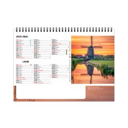 Calendrier publicitaire fabriqué en France de bureau Miroir du Ciel 7 feuillets