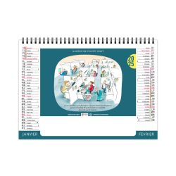 Calendrier publicitaire fabriqué en France de bureau L'année des méduses 7 feuillets