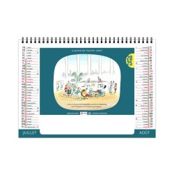 Calendrier publicitaire fabriqué en France de bureau L'année des méduses 7 feuillets