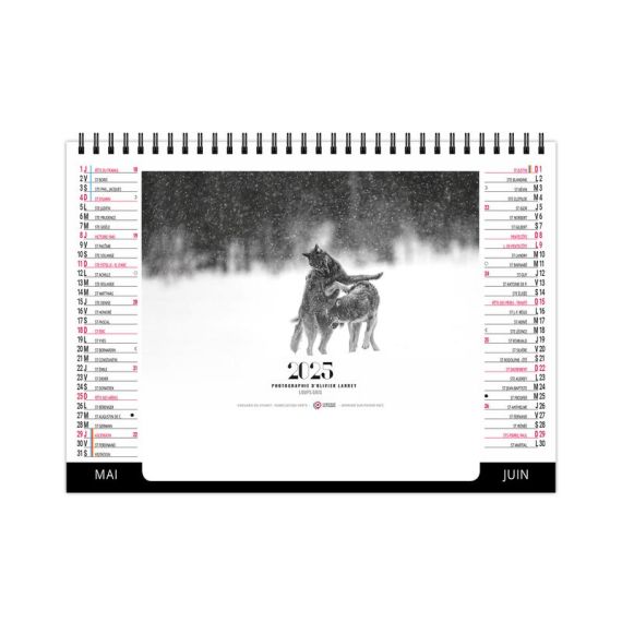 Calendrier publicitaire personnalisable fabriqué en France de bureau Paradis Blanc 7 feuillets