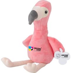 Peluche flamant rose Alicia personnalisée publicitaire